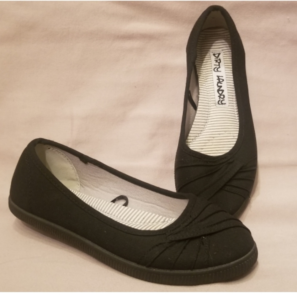Dirty Laundry Black Flats
